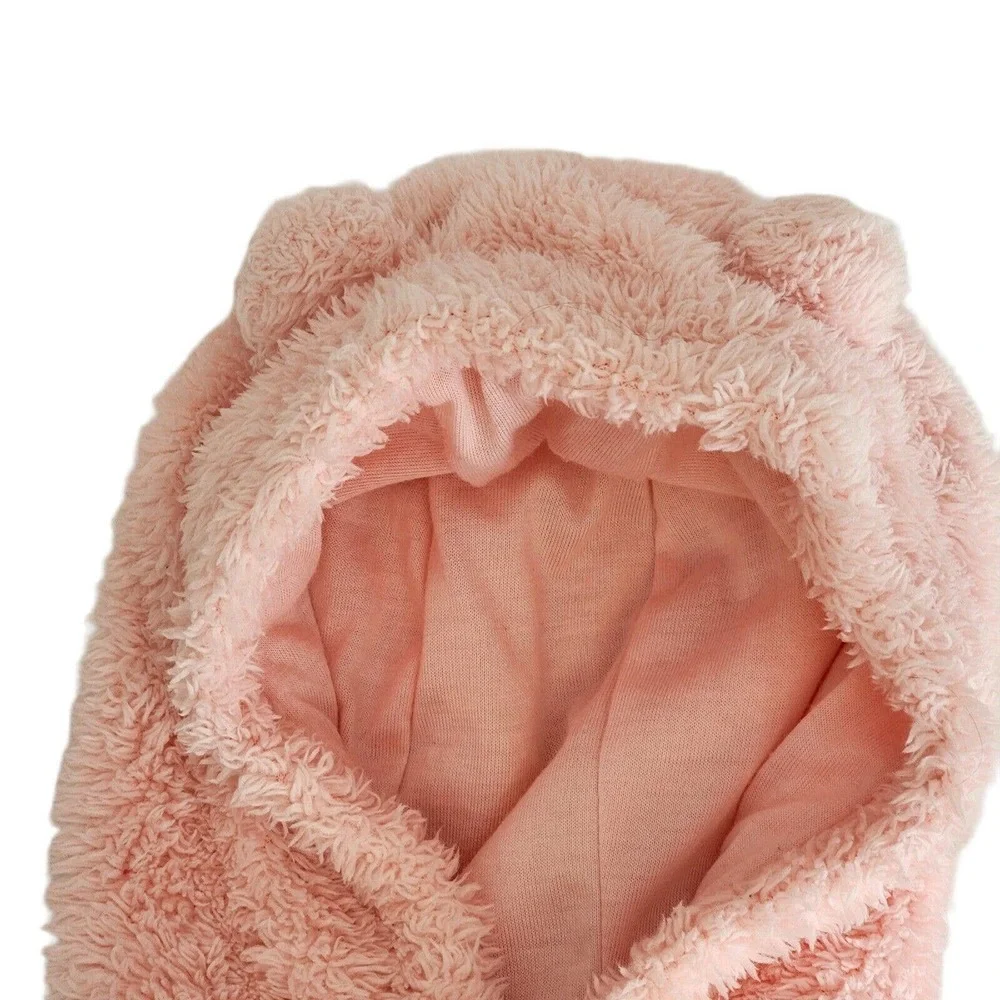 Carter's Baby 9M Clothing Outfit Girls Hooded Sherpa Bunting Pink Bear - Picture 13 of 14